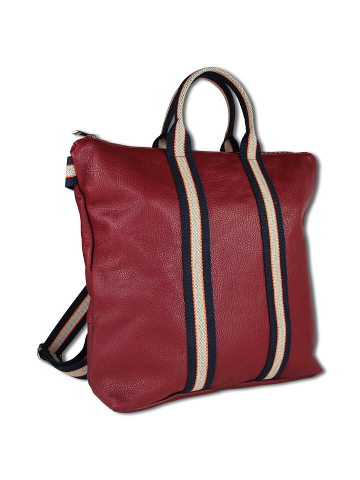 

Рюкзак Toscanto Cityrucksack Leder, Canvas rot, blau, beige ca. 43cm