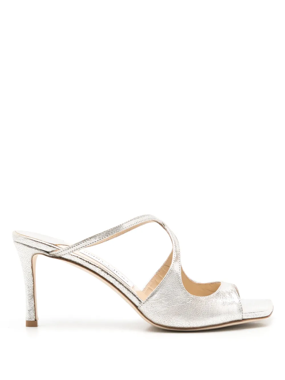 Мюли Anise 75 с эффектом металлик JIMMY CHOO, серебяный