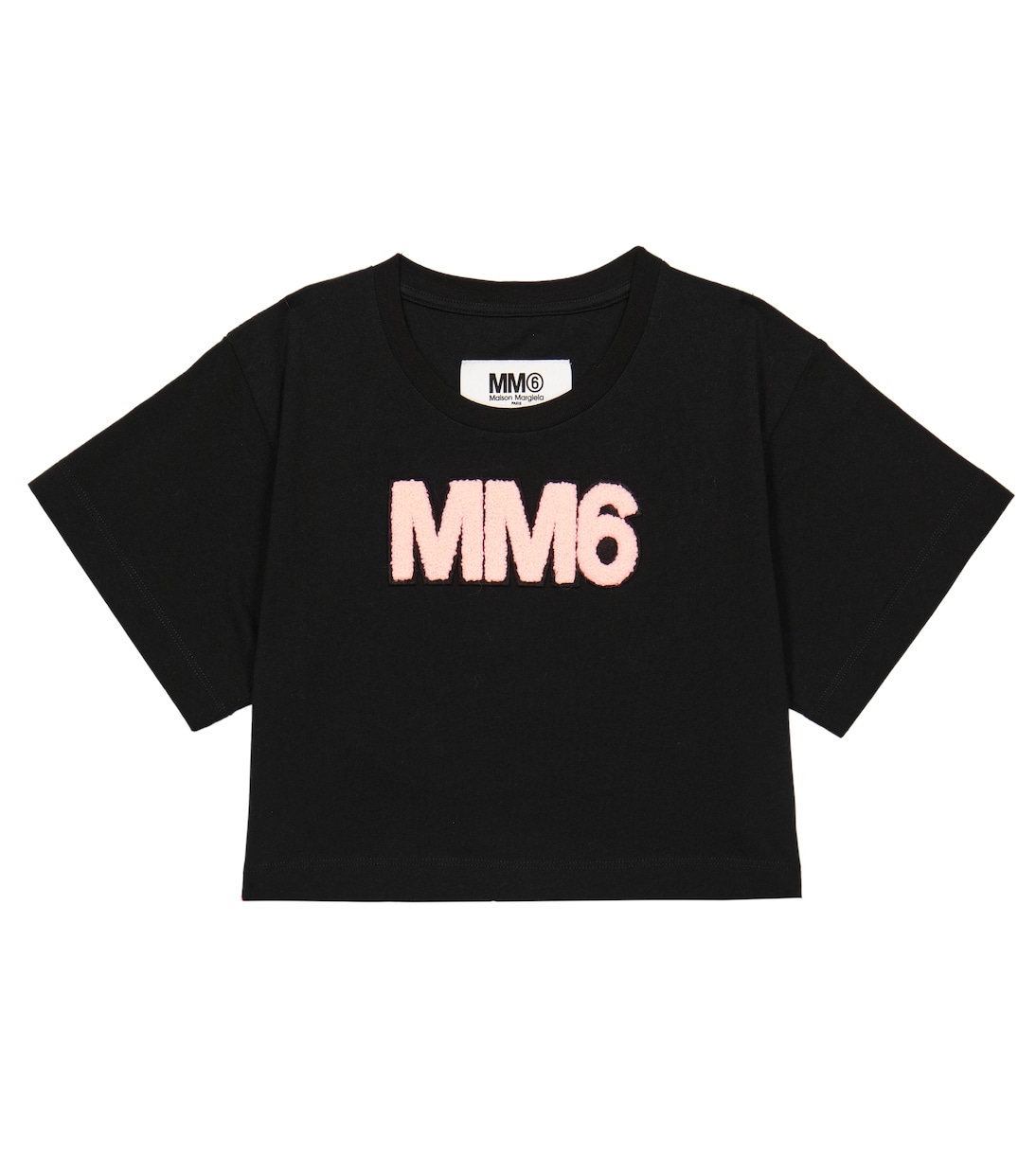 

Футболка из хлопка с логотипом MM6 Maison Margiela Kids, черный