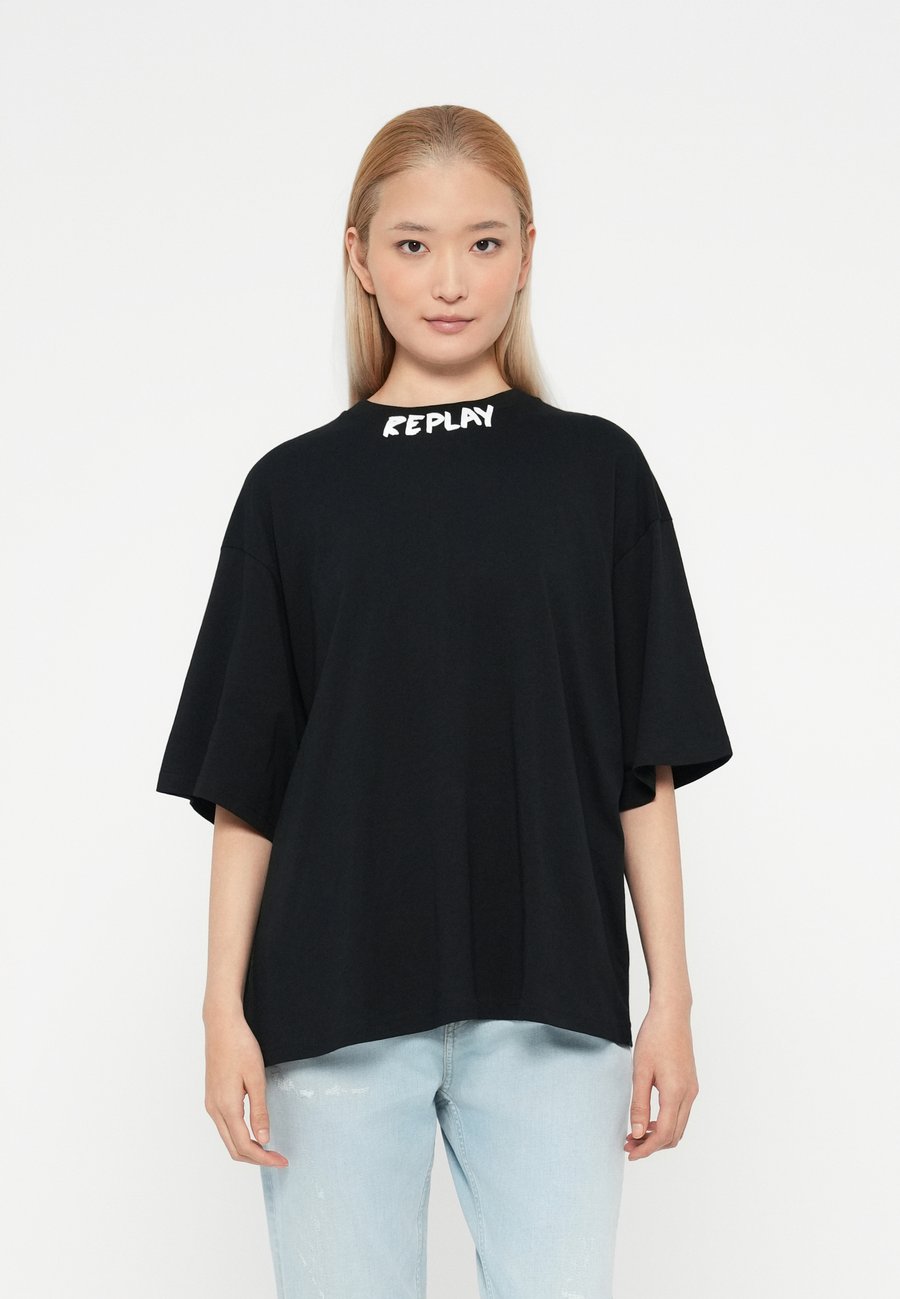 

Футболка Replay CREW NECK LOGO BOXY, Black