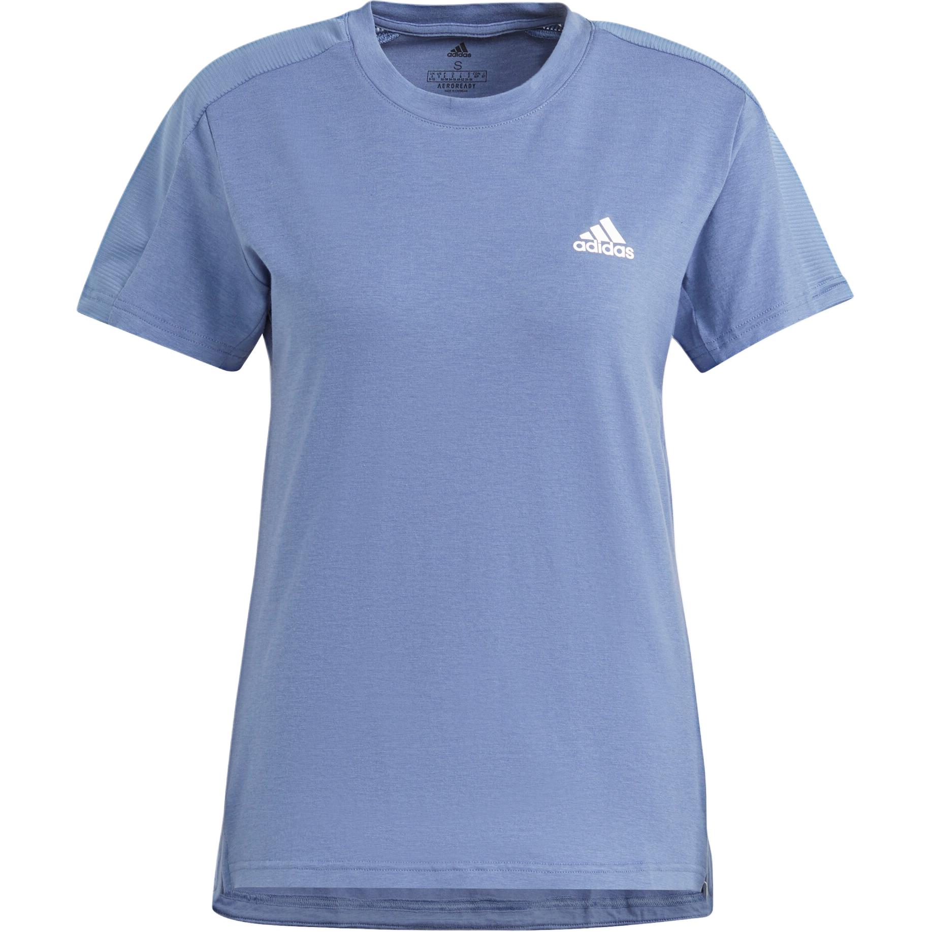 Футболка женская темно-синяя/белая Adidas — фото 2