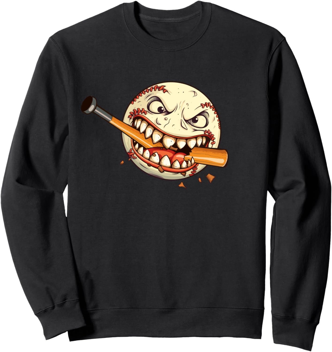 

Забавная толстовка с надписью Бейсбол ест бейсбольную биту для мужчин, женщин и детей Defensivspieler Football Spieler, Lustige Spruche, черный