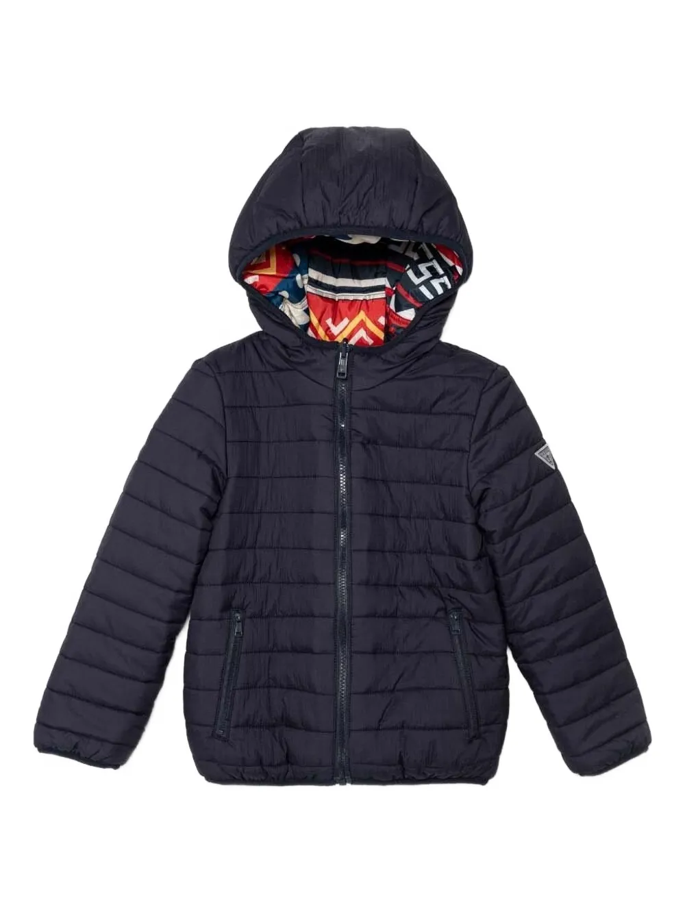 

Стеганая куртка с узорчатой подкладкой guess kids, синий