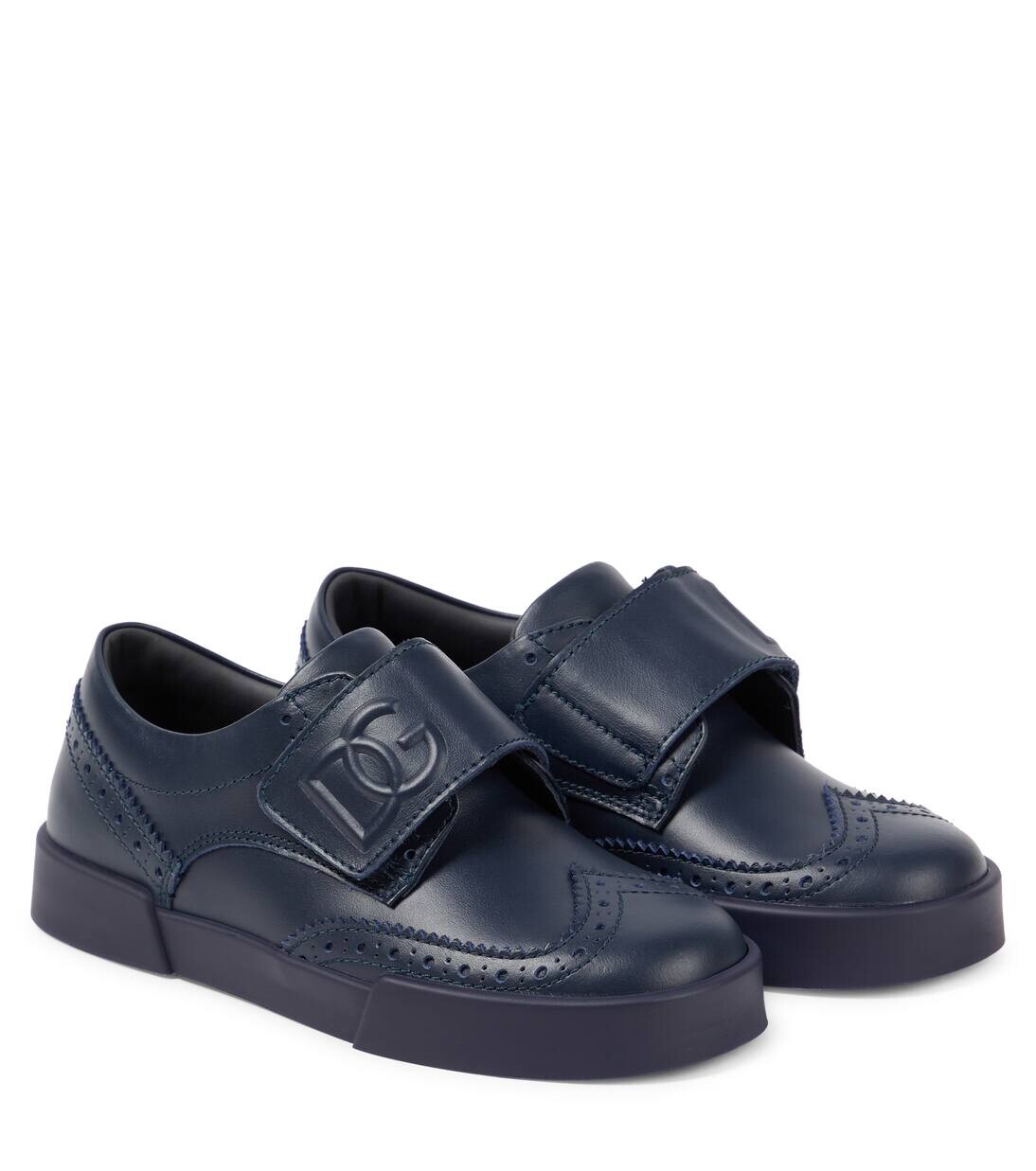 

Кожаные кроссовки Dolce&Gabbana Kids, цвет blu