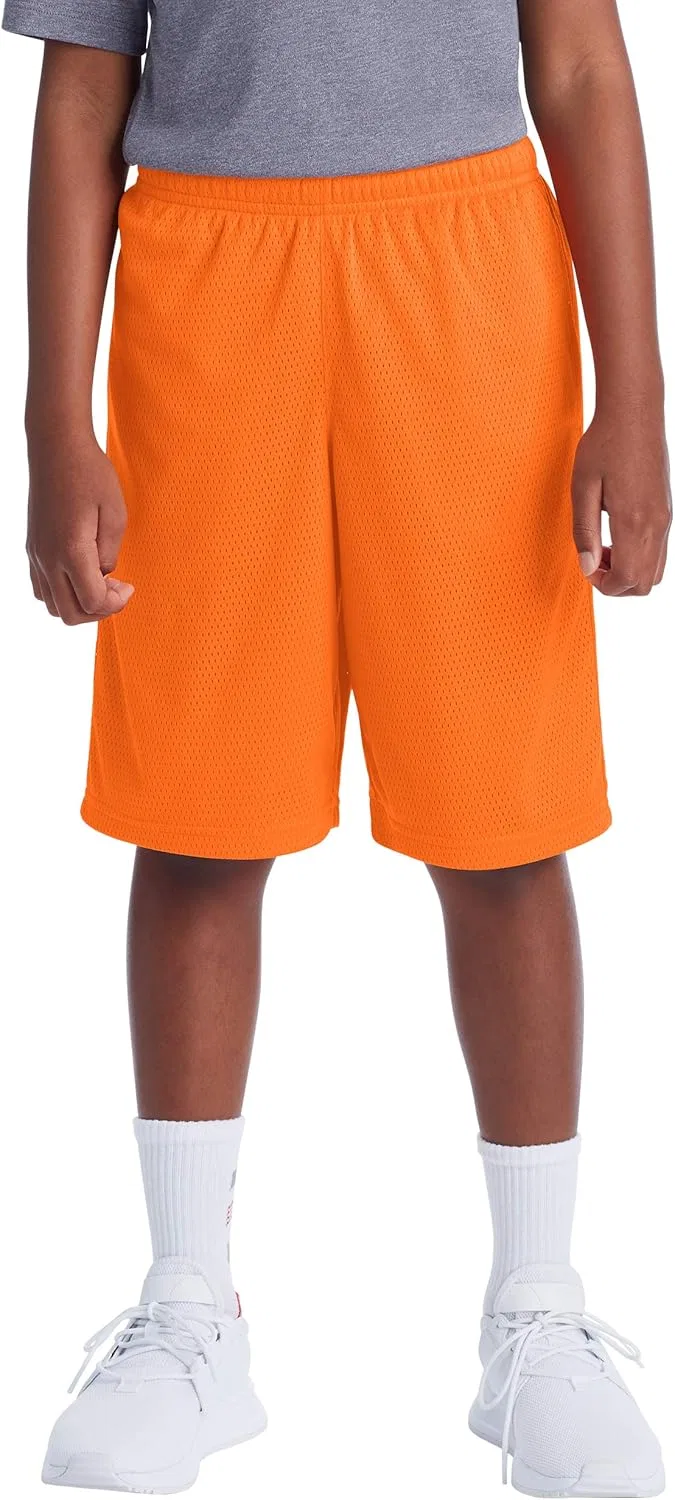 Детские шорты C9 Champion Boys C9 Core Mesh Shorts - длина внутреннего шва 9 дюймов, Koi Orange Heather — фото 3