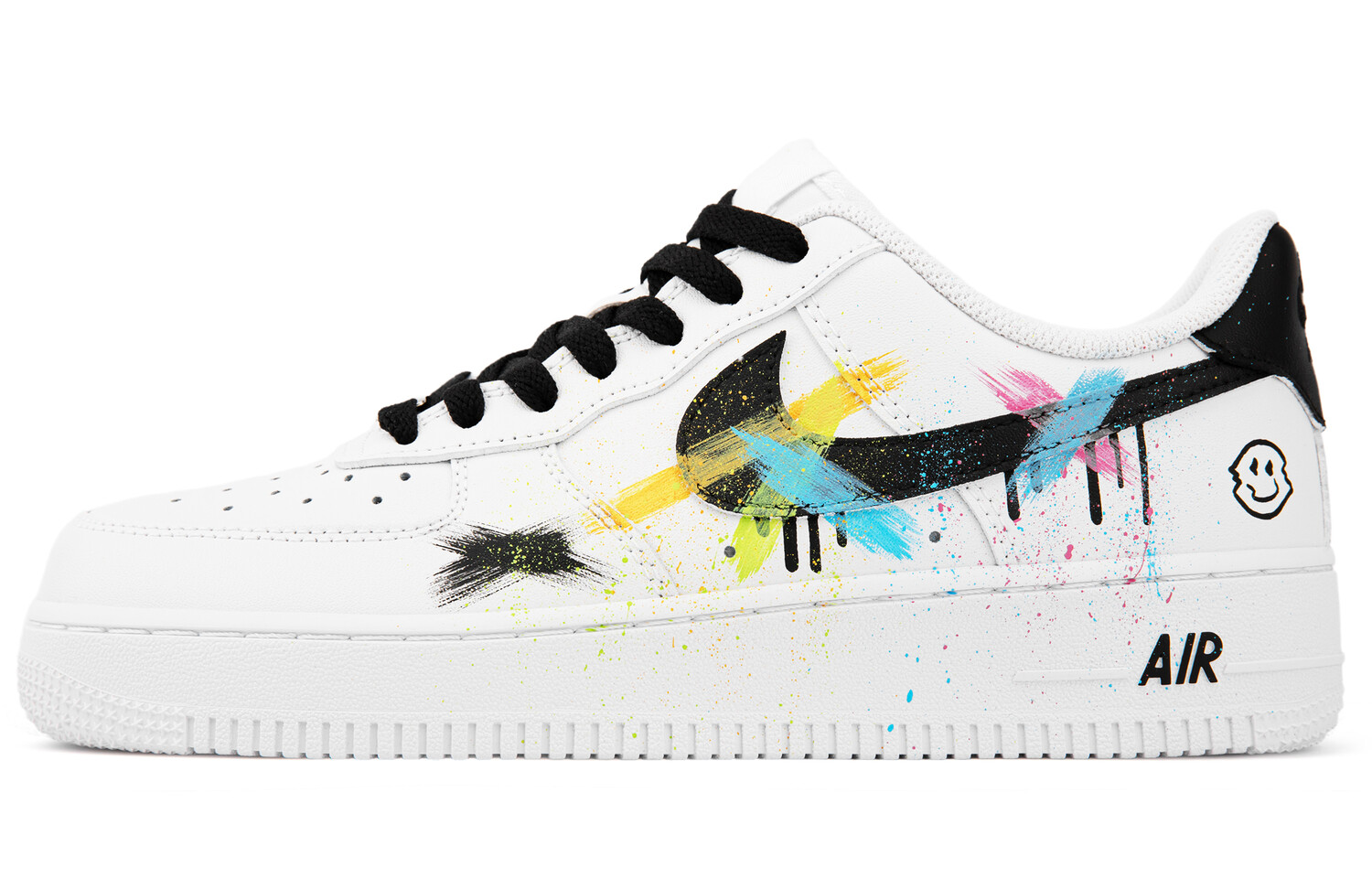 

Кроссовки Nike Air Force 1 Skateboarding Shoes Women's Low-top Black, черный/белый