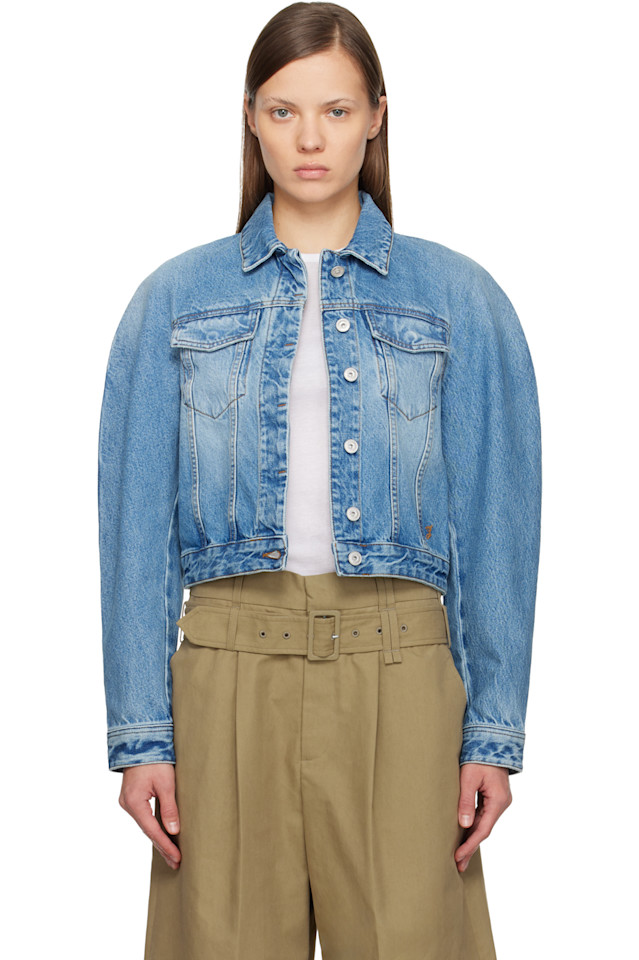 

Jacquemus Синяя джинсовая куртка 'the ovalo de-nîmes'