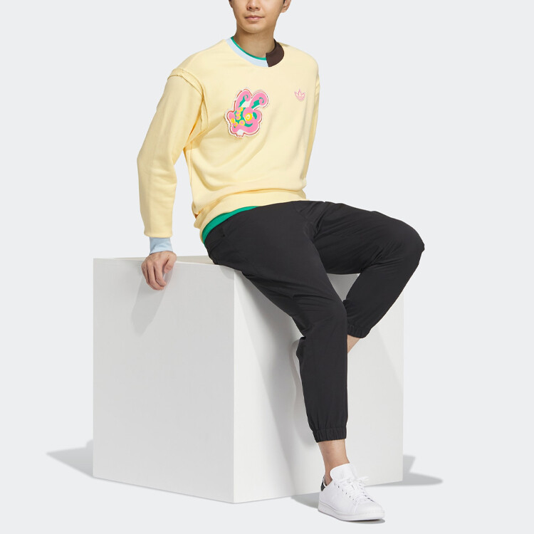 Свитшот Melting Sadness X Melting Sadness унисекс бледно-желтый Adidas Originals, светло-желтый — фото 4