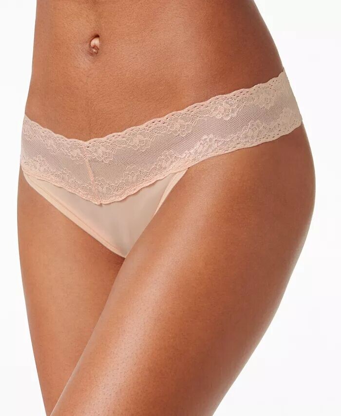 

Нижнее белье-стринги с кружевной талией Bliss Perfection 750092 Natori, розовый