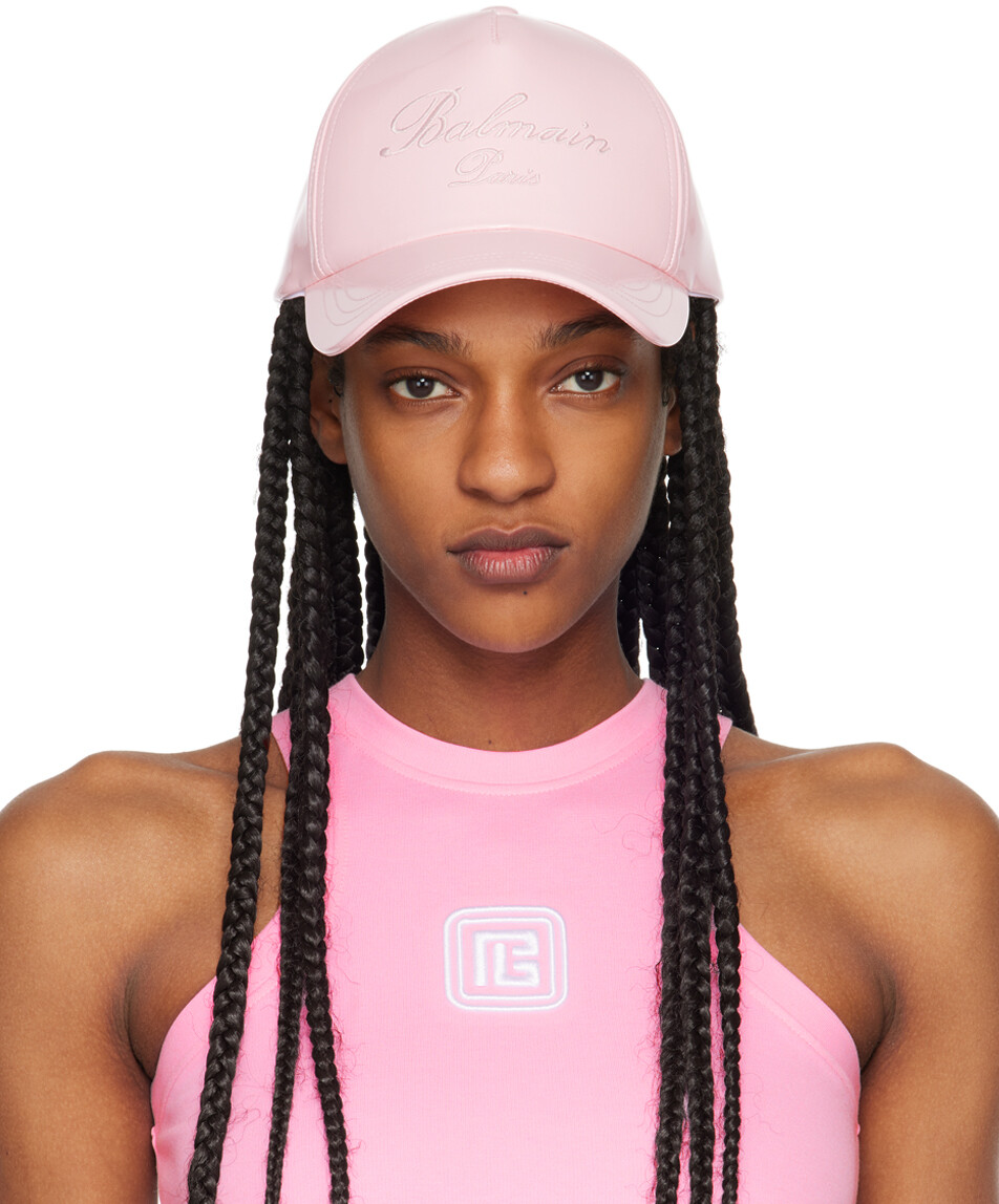

Кепка из винила Pink Signature Balmain