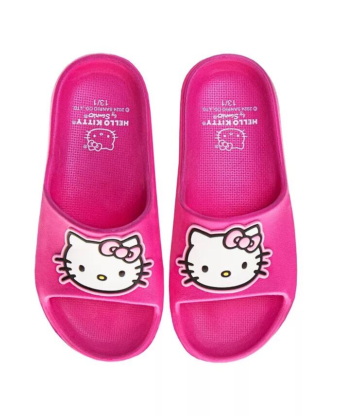 

Шлепанцы двойного размера для больших девочек Hello Kitty, розовый