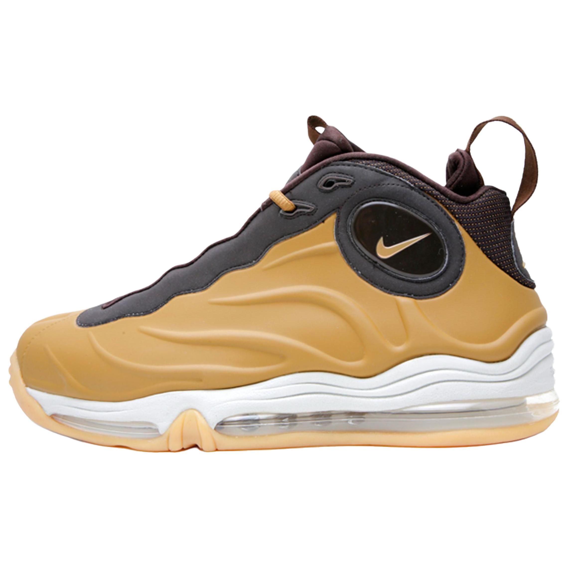 

Nike Total Air Foamposite Ma Anti Slip Wear Resistant Mid Top Vintage Basketball Shoes Unisex Brown