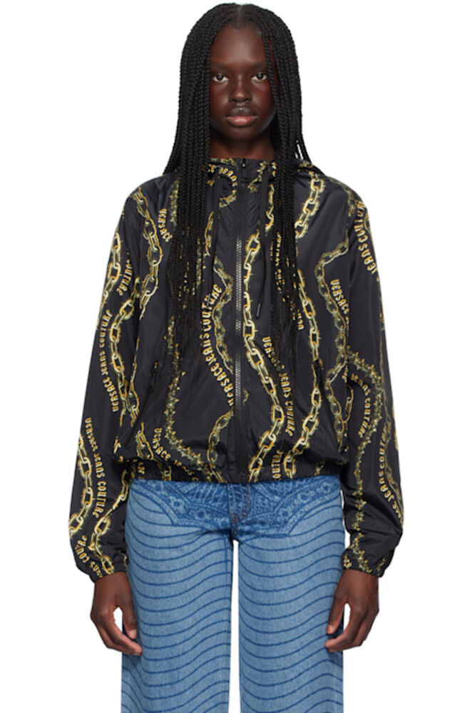 

Черная цепочка кутюрная куртка Versace Jeans Couture