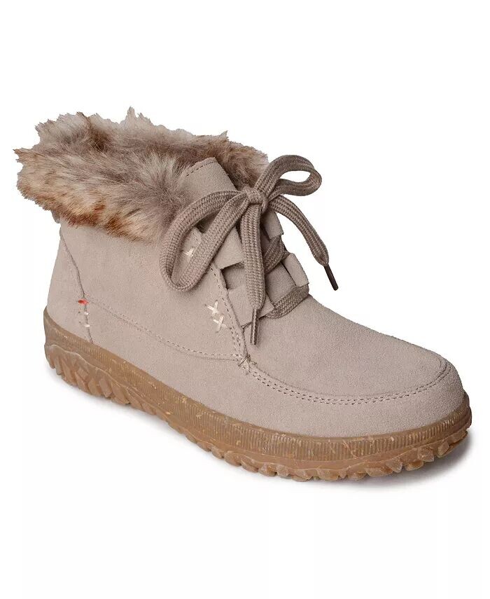

Женские замшевые ботильоны на шнуровке Tinley Minnetonka, бежевый
