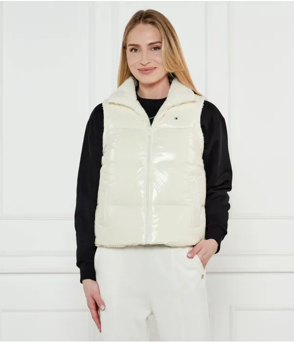 Двусторонний пуховый жилет regular fit Tommy Hilfiger, экрю — фото 3