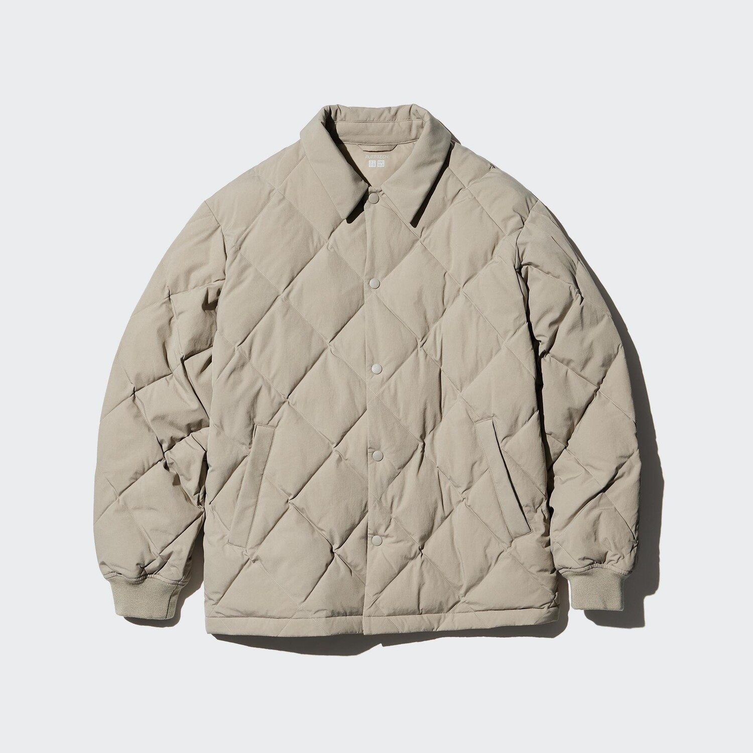 

PUFFERTECH Стеганая куртка UNIQLO, бежевый