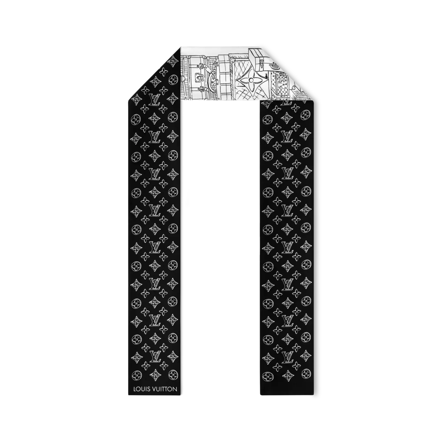 

LOUIS VUITTON Шёлковый платок, Black