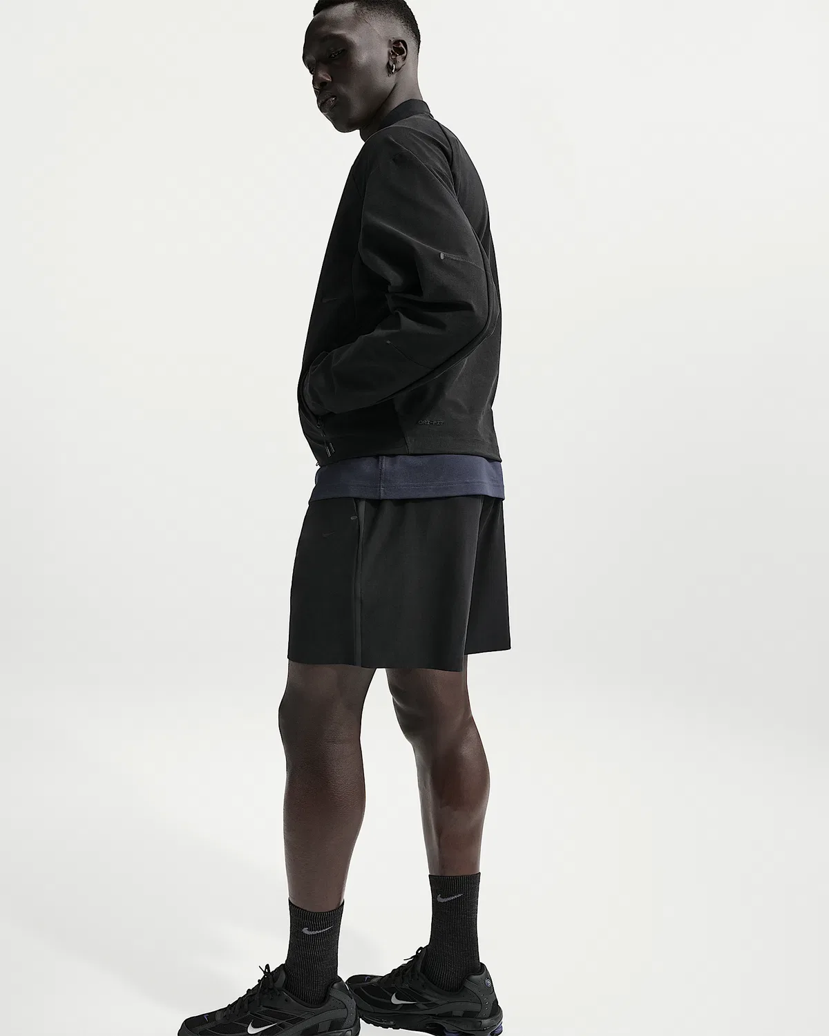 Мужские шорты Nike Tech Dri-FIT Shori Knit, Black/Black — фото 4