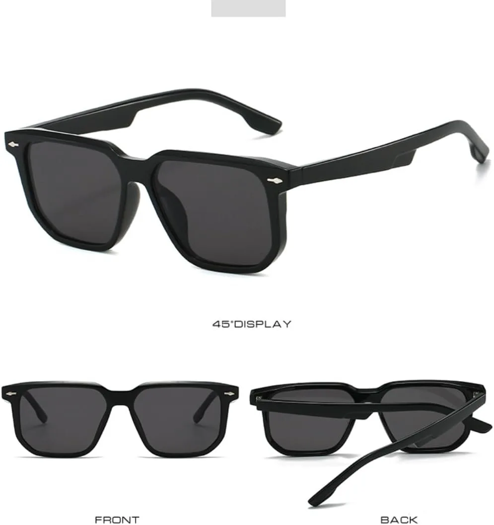 

Мужские солнцезащитные очки в стиле ретро с заклепками, зеленые и серые, защита от УФ-излучения UV400, женские очки класса люкс UUPTTPL, Matte Black Green