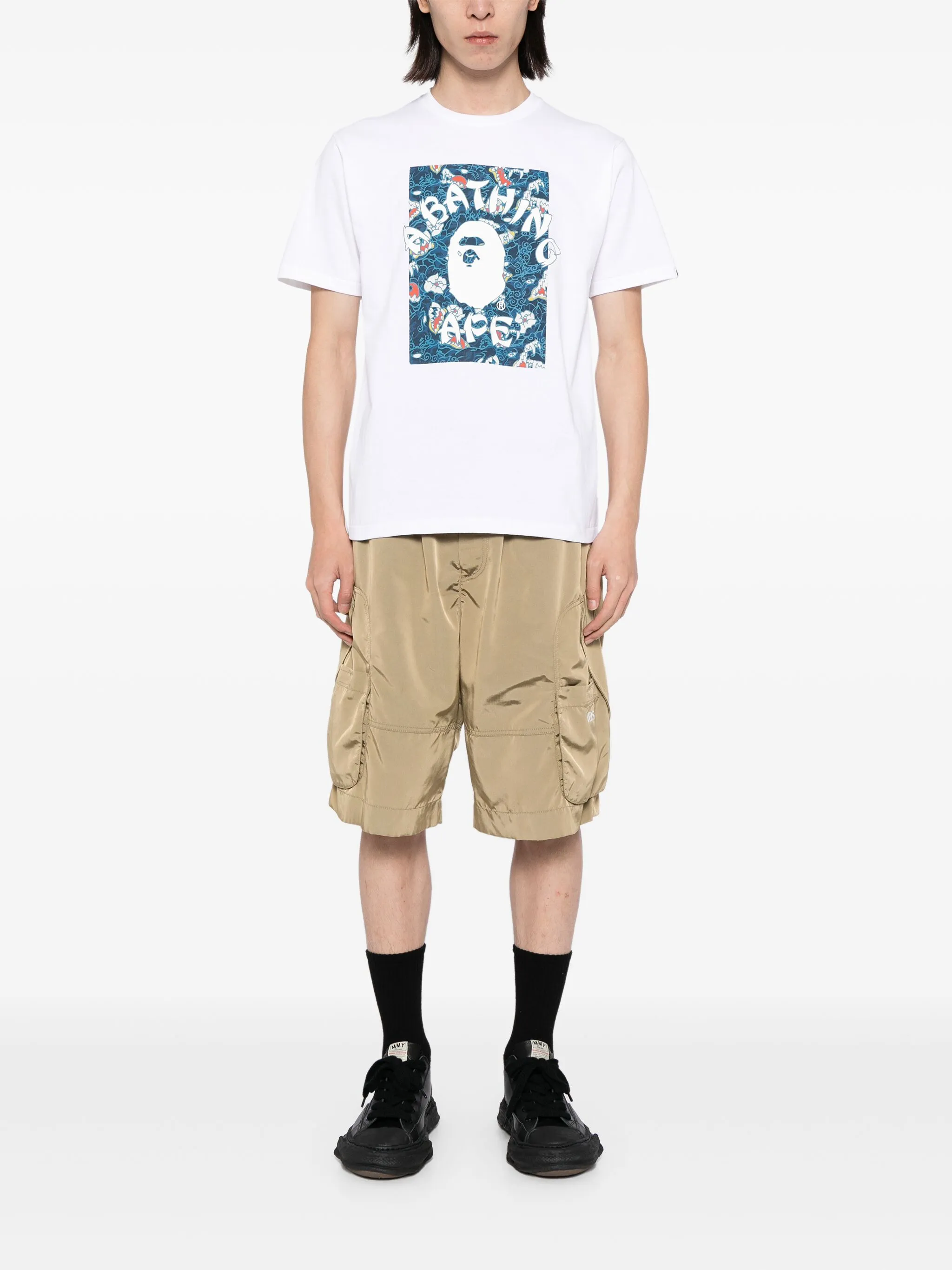Футболка Japanese Tattoo с камуфляжным принтом A Bathing Ape, белый — фото 2