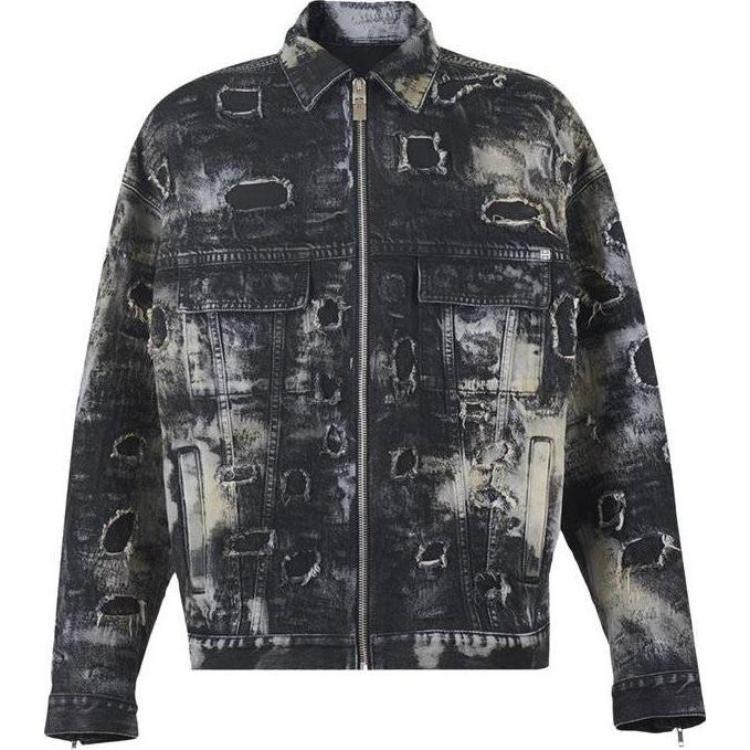 

Оверсайз джинсовая куртка Givenchy с молнией и заклепками 4G, черная, Черный, Оверсайз джинсовая куртка Givenchy с молнией и заклепками 4G, черная