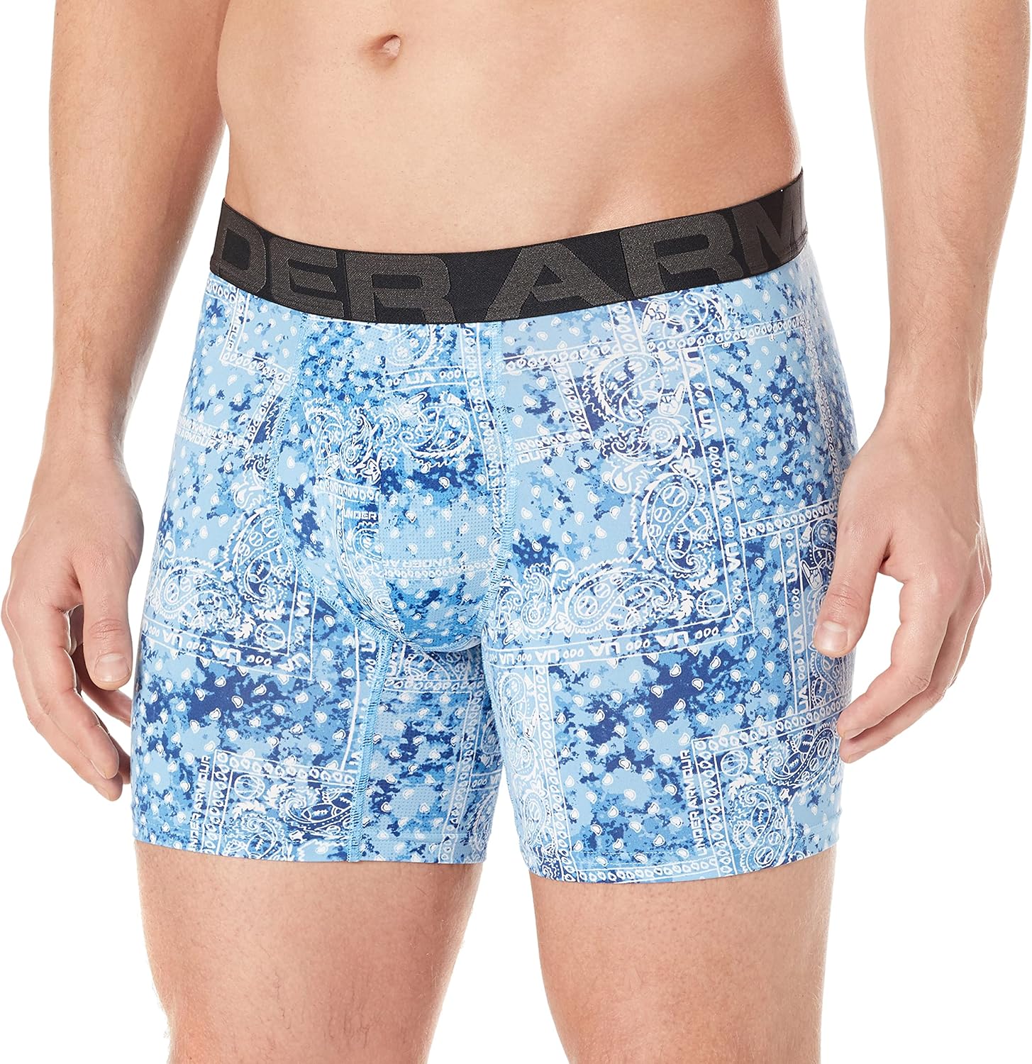 

Мужские боксеры Under Armour Tech длиной 6 дюймов, American Blue (454)/Black