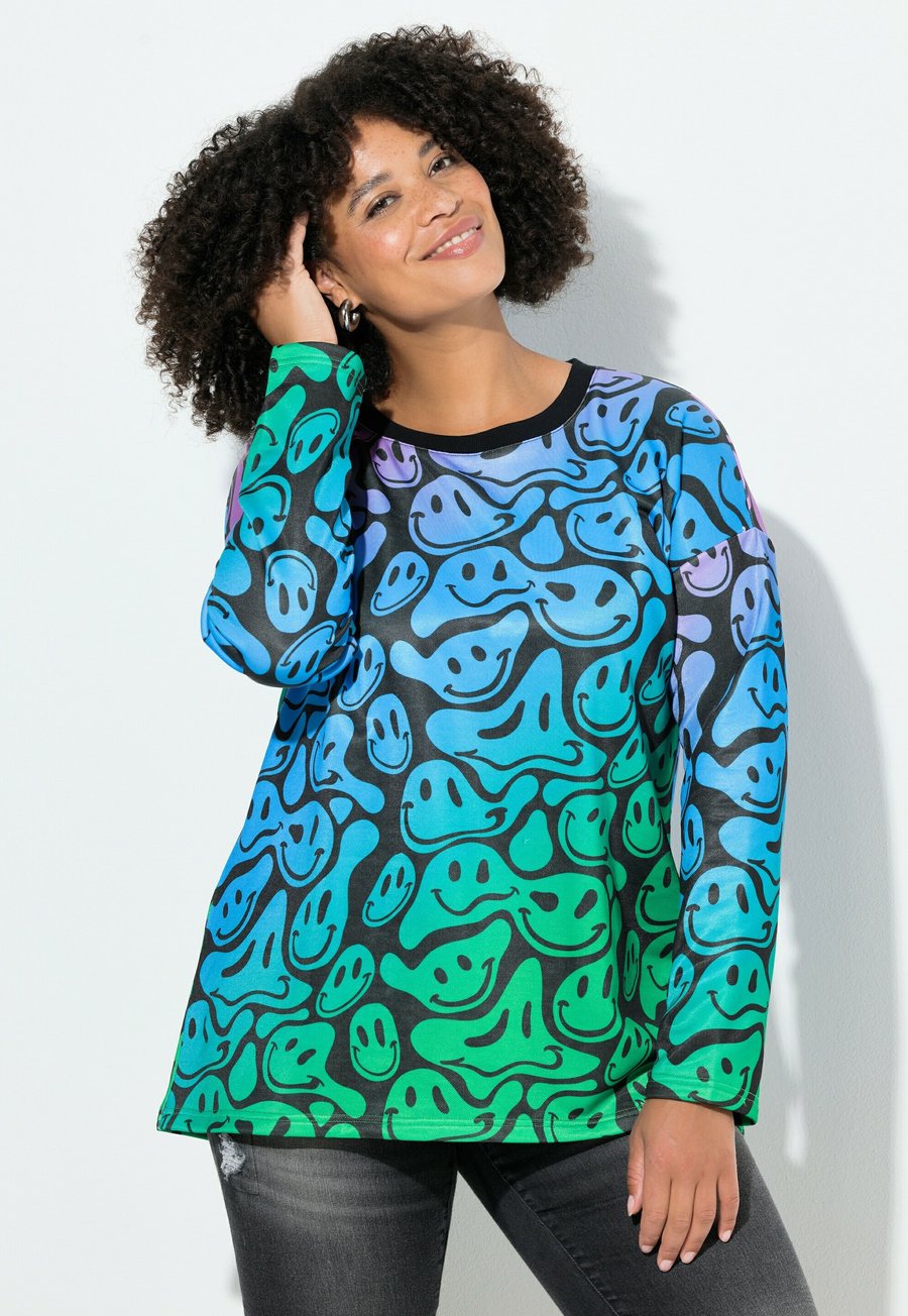 

Толстовка Angel of Style LOOSE FIT SMILEYMUSTER FARBVERLAUF, Black