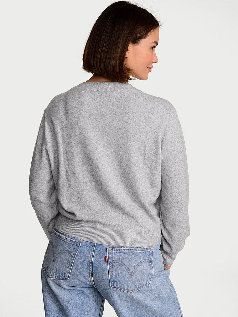 Роскошный вязаный свитер с круглым вырезом Victoria'S Secret, Medium Heather Grey — фото 2