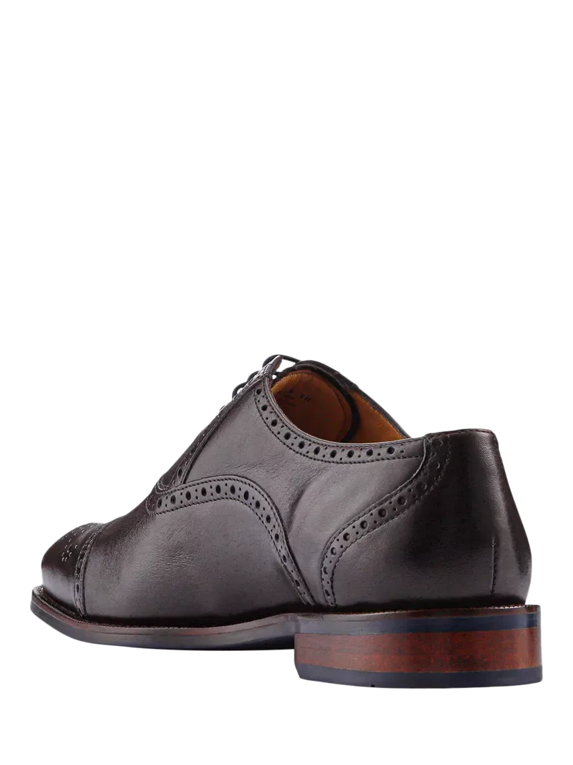 Кожаные оксфордские туфли Mercer с широкой колодкой, темно-коричневые Jones Bootmaker — фото 3