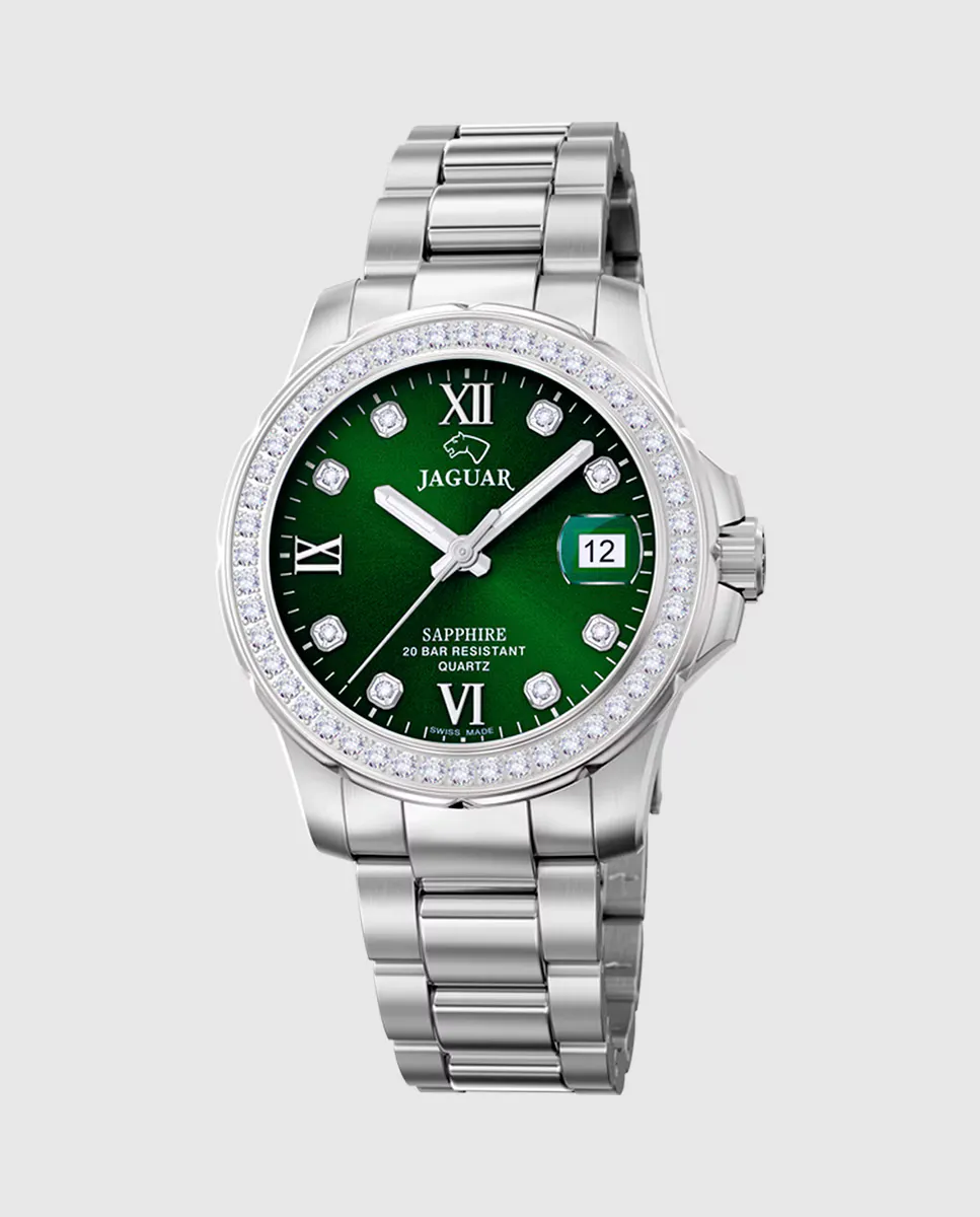 

J892/5 Женские серебряные стальные женские часы Jaguar, серебрянный