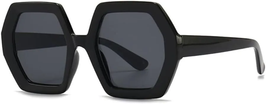 

Крупные солнцезащитные очки Polygon для женщин, большие солнцезащитные очки в черной оправе для мужчин, большие очки с защитой от УФ-излучения generic, Black Black