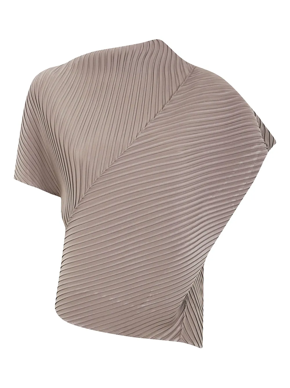 

Асимметричный плиссированный топ Issey Miyake, коричневый