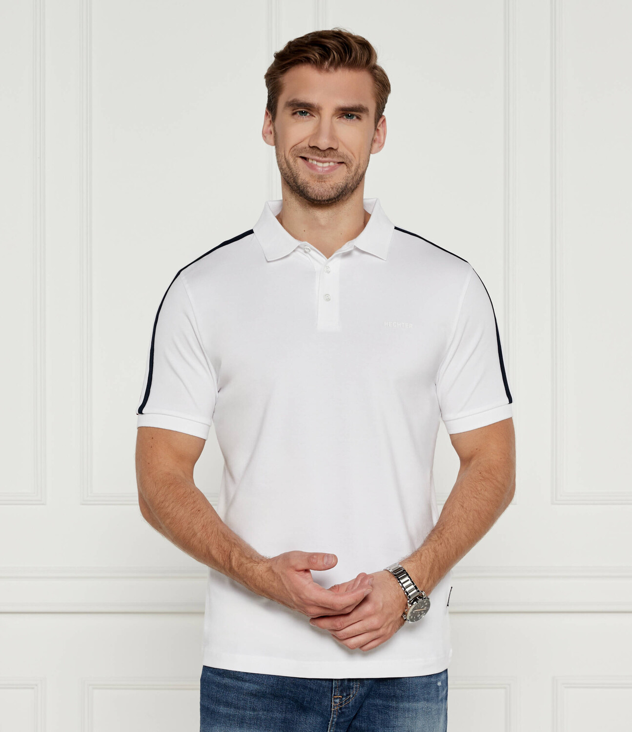 

Поло Hechter Paris Regular Fit, белый