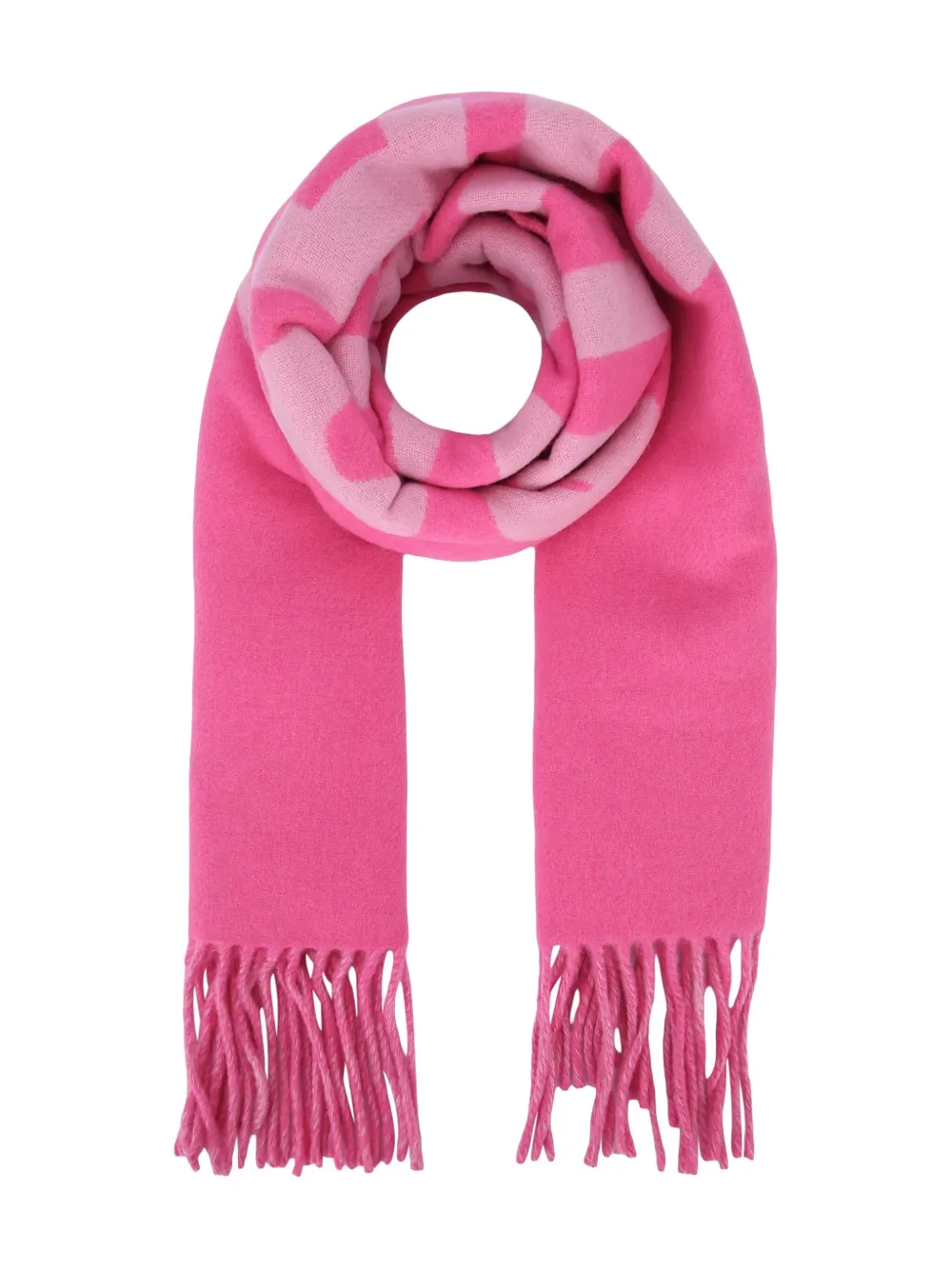 

Шарф с логотипом и бахромой по краям Jacquemus, розовый