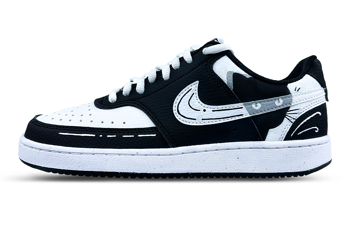 

Кроссовки для скейтбординга Court Vision Low Unisex Low-Top Black/White Nike