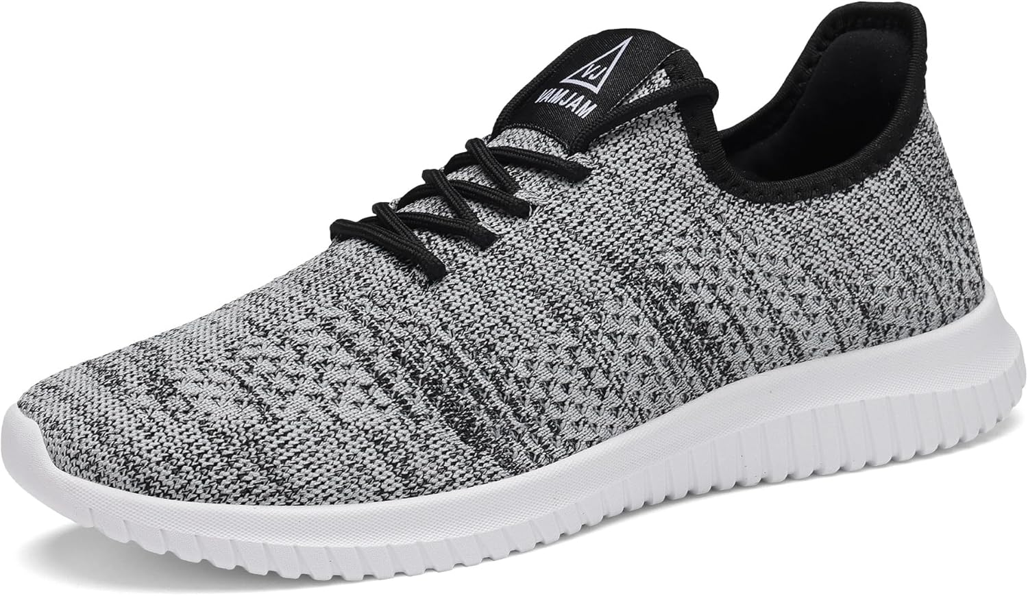 

Мужские кроссовки VAMJAM для бега, ультралегкие, дышащие, прогулочные, нескользящие спортивные модные кроссовки из сетки, для тренировок и повседневного спорта, Blak015