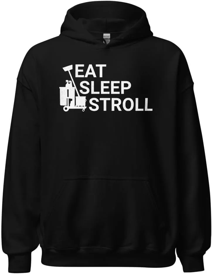 Толстовка Funny School Janitor Custodian Unisex, Eat Sleep Stroll Generic, черный