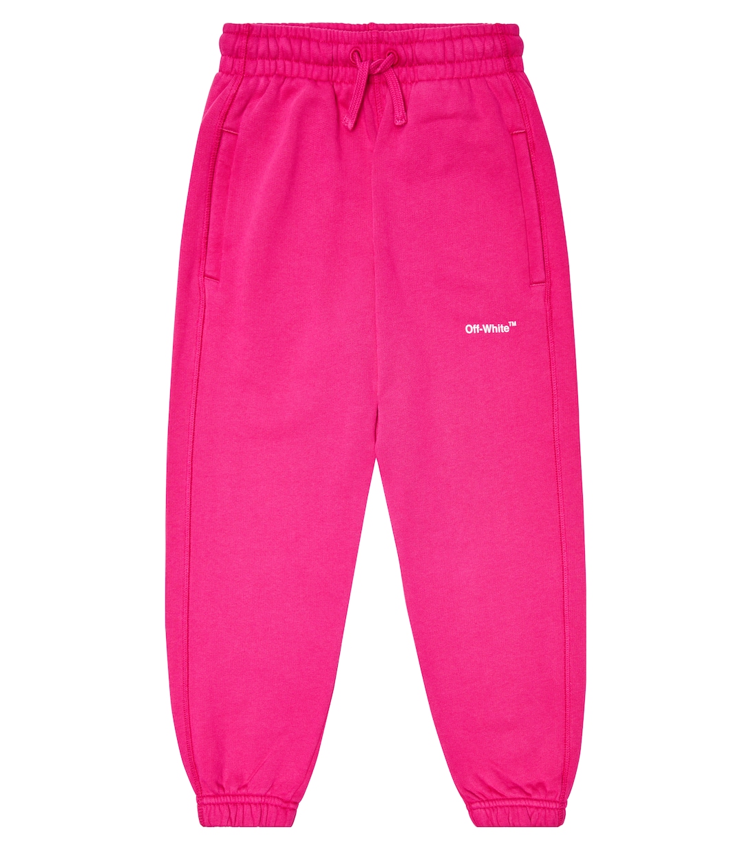 

Спортивные брюки из хлопкового джерси с логотипом Off-White Kids, Fuchsia White
