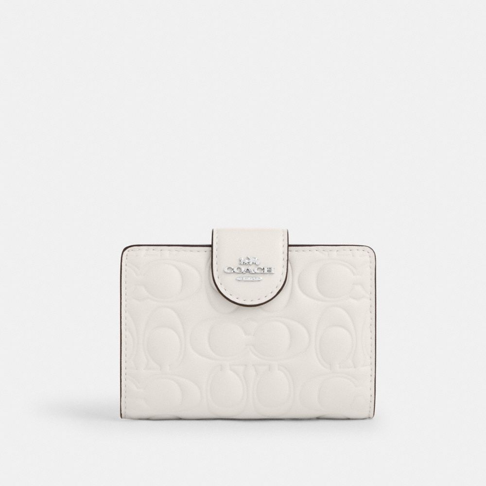 

Кошелек Coach Medium Corner Zip Wallet, цвет Silver/Chalk