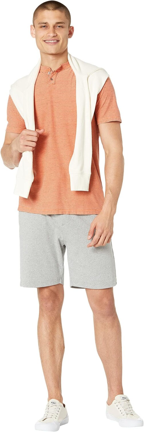 

Футболка Mod-o-doc Jersey Stripe Raw Neck Henley, цвет Burnt Orange