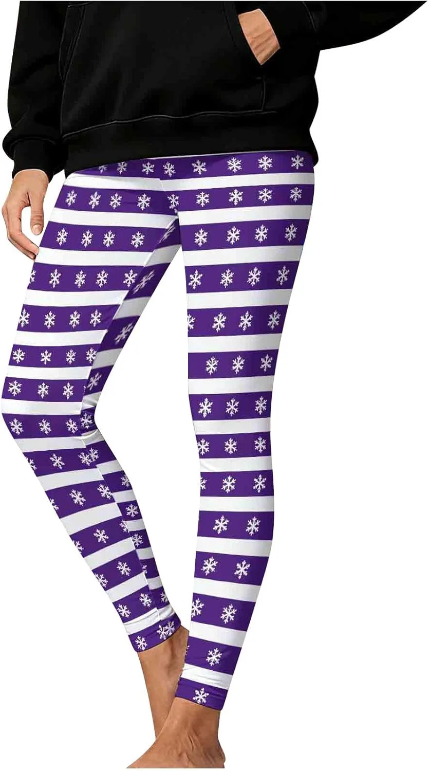 

Xiaojmake лосины для тренировок Stretch Yoga Pants Plus Size для женщин с рождественским принтом