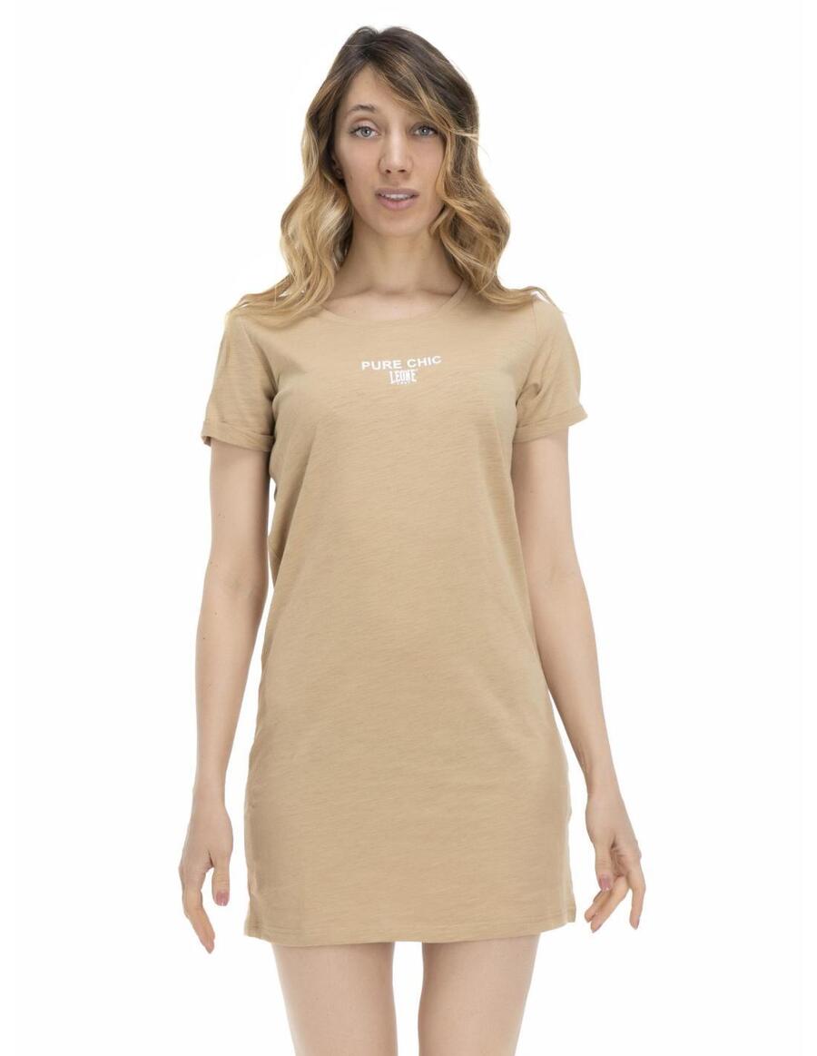 

LEONE 1947 APPAREL Женская футболка макси в земляных тонах