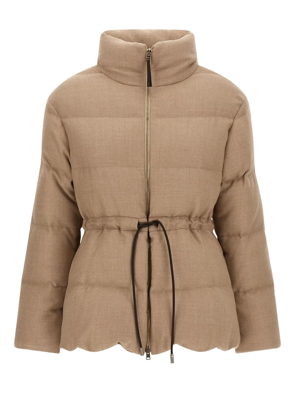 

Стеганая шерстяная куртка на кулиске Herno, нейтральный