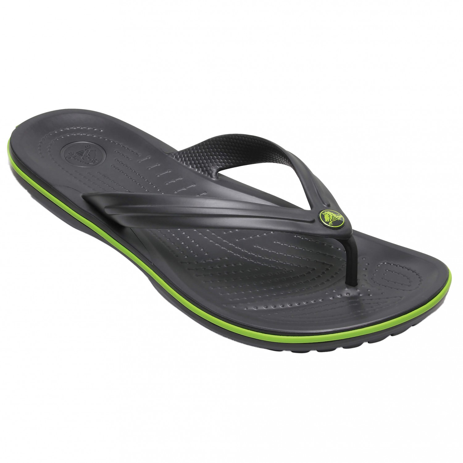 

Сандалии Crocs Crocband Flip, цвет Graphite/Volt Green