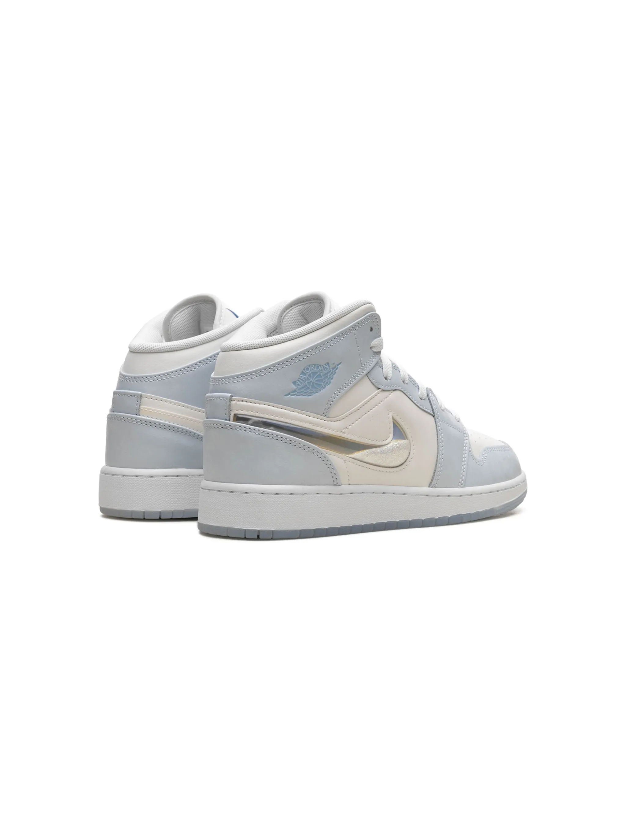 Кроссовки Air Jordan 1 Mid SE Glitter Swoosh Jordan Kids, синий — фото 3