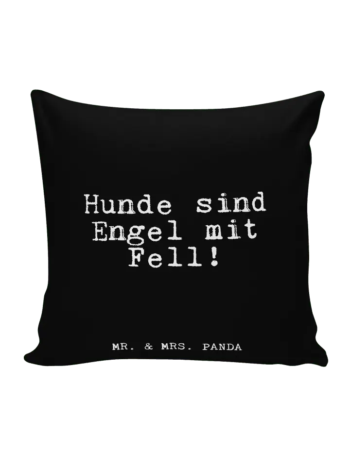 

Подушка Mr & Mrs Panda 40x40 Hunde sind Engel mit, черный