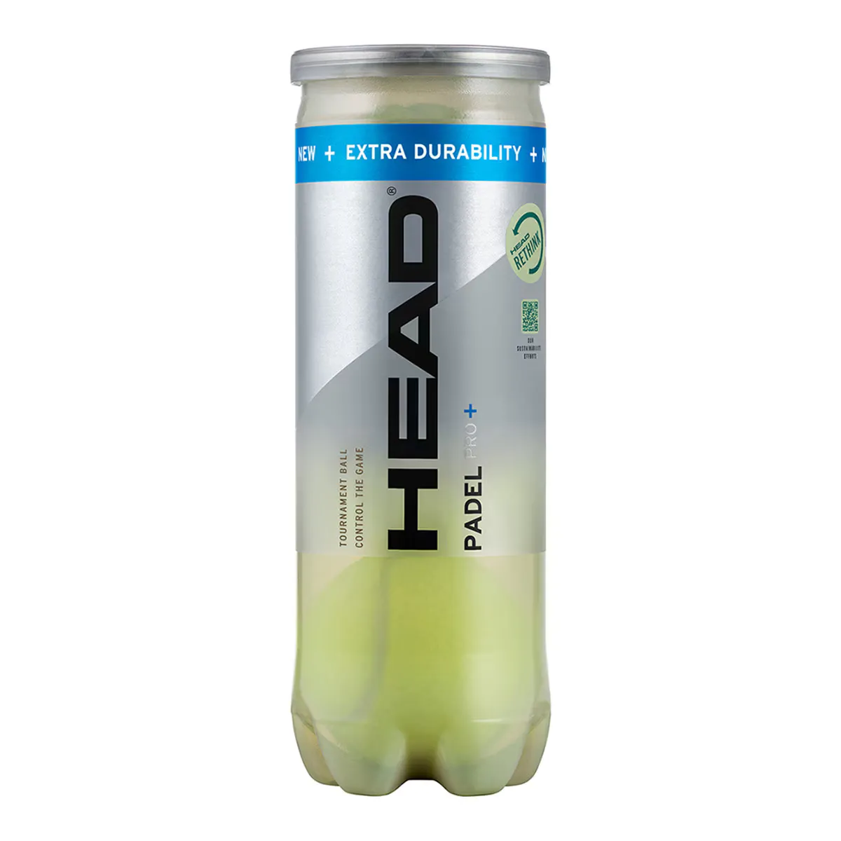 

Банка из 3 мячей Head PRO+ для паделя, желтый