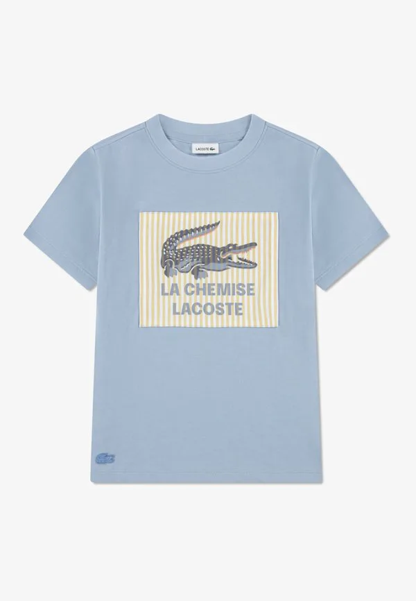 Футболка с аппликационным принтом Lacoste, Lacoste Chambray
