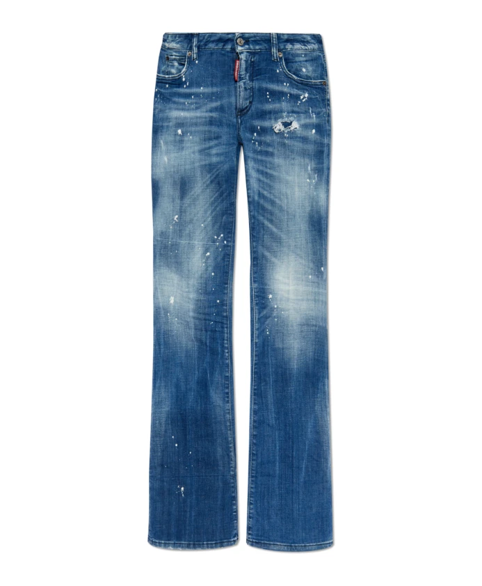 

Джинсы со средней посадкой и расклешенными штанинами Dsquared2, синий