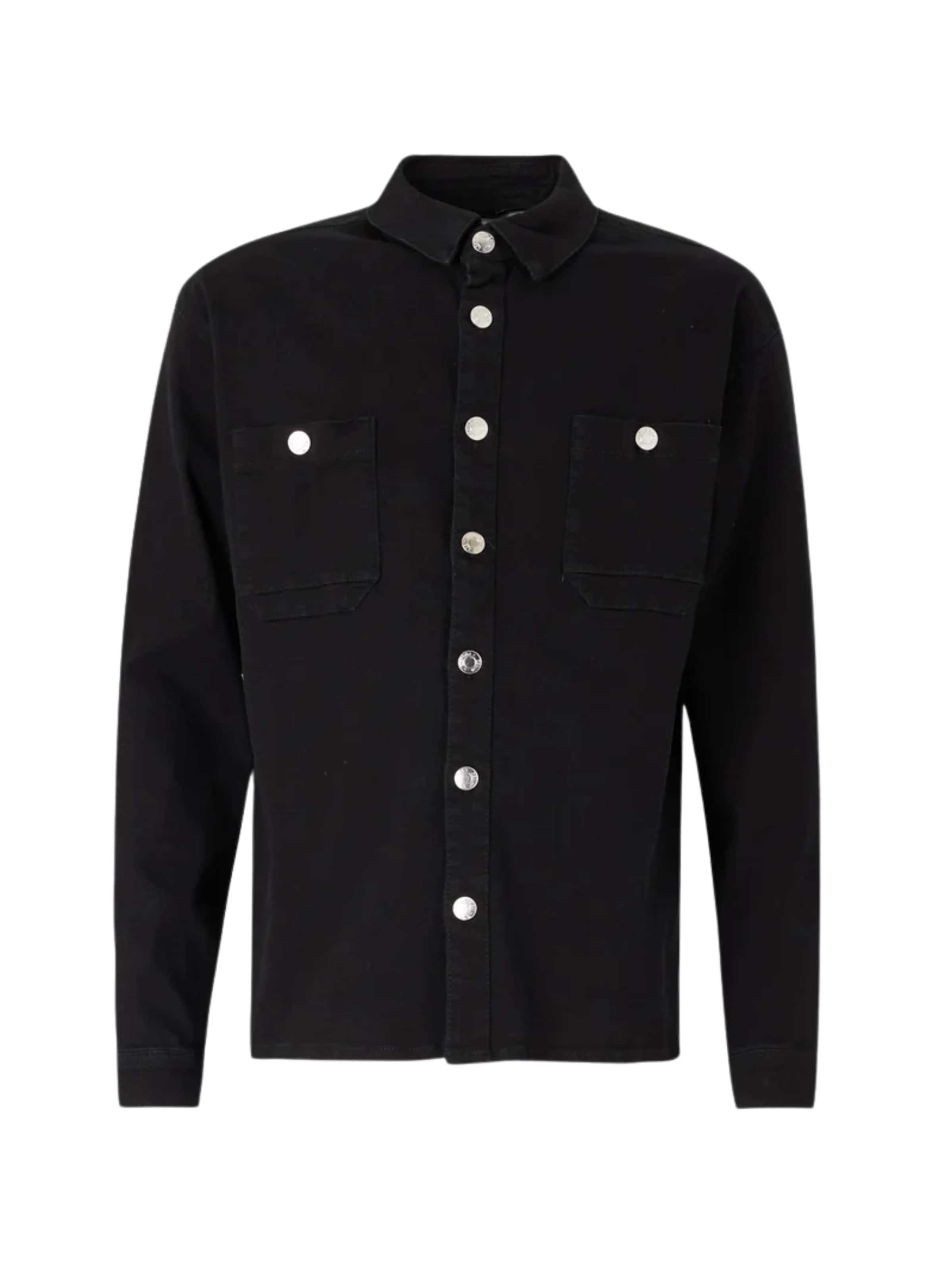 

Denim Project Рубашка на пуговицах 'DPMDP' черного цвета Regular fit